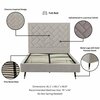 Manhattan Comfort Crosby Full- Size Bed in Greige BD009-FL-GE